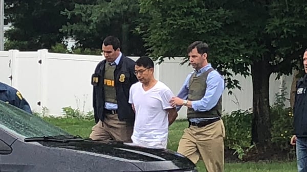 Xiaoqing Zheng taken out of his Niskayuna, NY home by FBI/ICE in handcuffs.