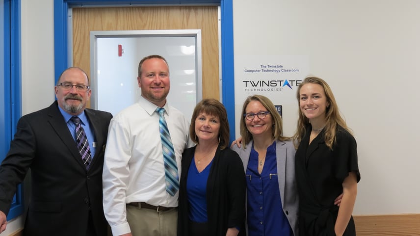 Pictured from left: Family members Clark Currier, Ryan Collins, Dawn Currier Juneau, Devi Currier Momot and Alissa Momot