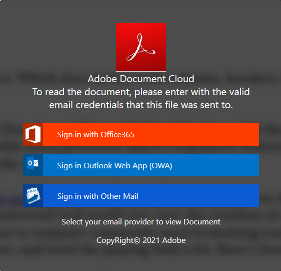 Phishing scam adobe