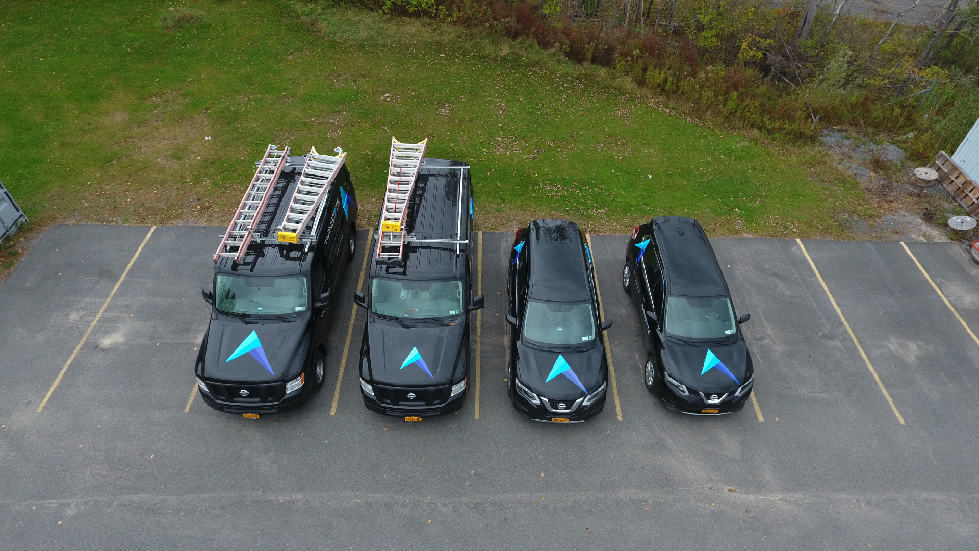 Twinstate Technologies IT Support Vans, Aerial photo taken outside Plattsburgh, NY